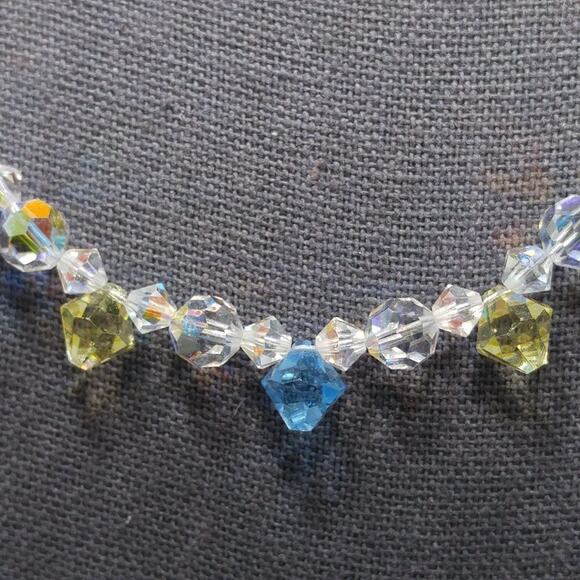 Swarovski Elements Crystal Hand-crafted Necklace, Clear AB Pastel Beads, 18 Inch - Picture 4 of 11